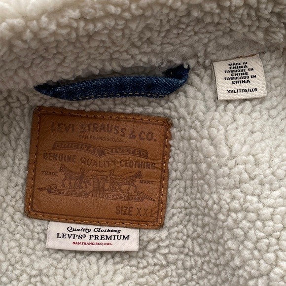 Levi’s Original Relaxed Fit Sherpa Trucker Jacket Size XXL - Picture 5 of 8